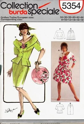 Skirts and Peplum Top or Jacket Burda Speciale Sewing Pattern 5354 Sizes 8 to 18 - Image 1 of 2