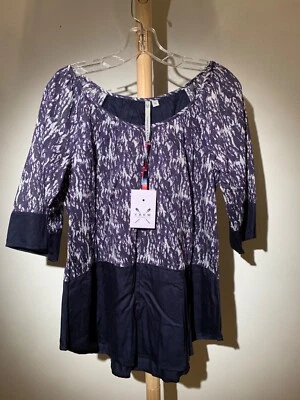 BNwT Crew Clothing Kat Graphic, navy, UK10, Rrp £60 - Image 1 of 4