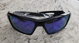 Oakley Glasses Eyepatch 2 Pol Black Violet Iridium Brand NEW NOS Vintage - Picture 1 of 5