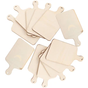 Tabla de cortar de madera de 12 piezas juguetes recortes para niños para manualidades sin terminar - Imagen 1 de 12