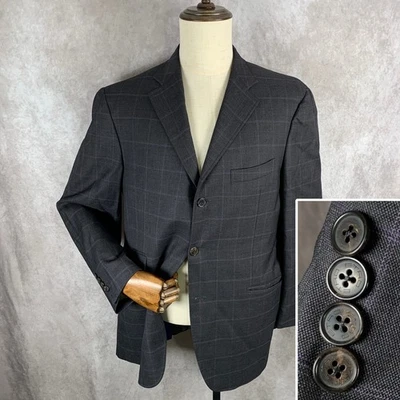 Chaqueta Blazer Etro Milano Hombre 44R Gris Ventana Lana Foto 1 de 4