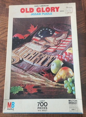 VINTAGE OLD GLORY - 700 PC JIGSAW BY MB - Image 1 of 4