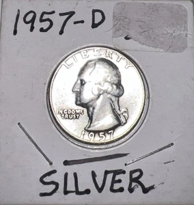 1957-D 25C Washington Quarter - Picture 1 of 2