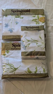 Springmaid Wondercale Floral set  Double Flat, Fitted Sheets & Pillowcases  - Image 1 of 3
