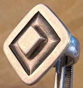 Anillo grueso grande martillado a mano de plata esterlina nativo americano talla 7,25 - Imagen 1 de 12