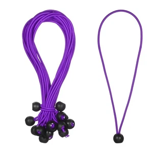 35 Piezas Bola Bungee Cable 12" Toldo Lona Atar Cordones para Tienda de Campamento Púrpura - Imagen 1 de 6