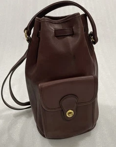 Coach Vintage No. C8B-9992 Mochila Mochila Turnlock Cuero Espresso Auténtica - Imagen 1 de 11