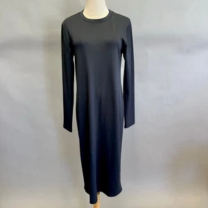 Vestido midi de crepé negro Rag & Bone Russo manga larga talla grande - Imagen 1 de 14