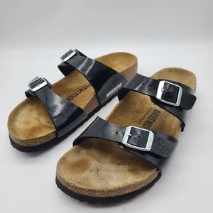 Birkenstock Sydney Sandal Black Glitter Speckled Women’s Size 39 US 8 - Picture 1 of 6