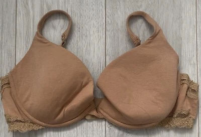 Sujetador LA PERLA Villa Toscana Algodón Desnudo Tostado con Encaje Talla 34 D Foto 1 de 4