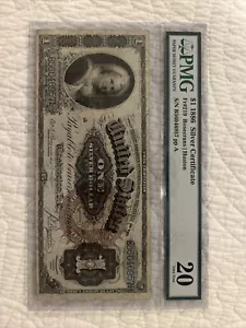 1886 $1 SILVER CERTIFICATE PMG20 VF "MARTHA WASHINGTON" - Picture 1 of 2