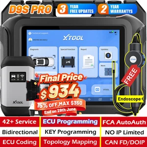 2025 XTOOL D9S PRO WIFI Scanner E.CU Programming Auto Diagnostic Tool Key IMMO - Picture 1 of 24