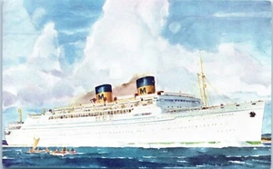 Matson Lines Luxury Liner Lurline Ship Postcard - Picture 1 of 2