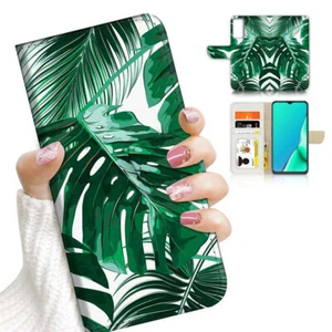 ( For Samsung S21 FE ) Wallet Case Cover AJ23743 Tropical Leaf - Photo 1 sur 7
