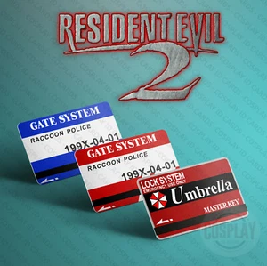 Resident Evil 2 Schlüsselkarten-Set | Spiel genaues Design | Biohazard | COSPLAY Ausweis - Bild 1 von 6