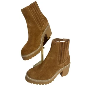 Jeffrey Campbell sz 10 Suede Tuckee Platform Ankle Boot With Rubber Lug-Sole NEW - Picture 1 of 9