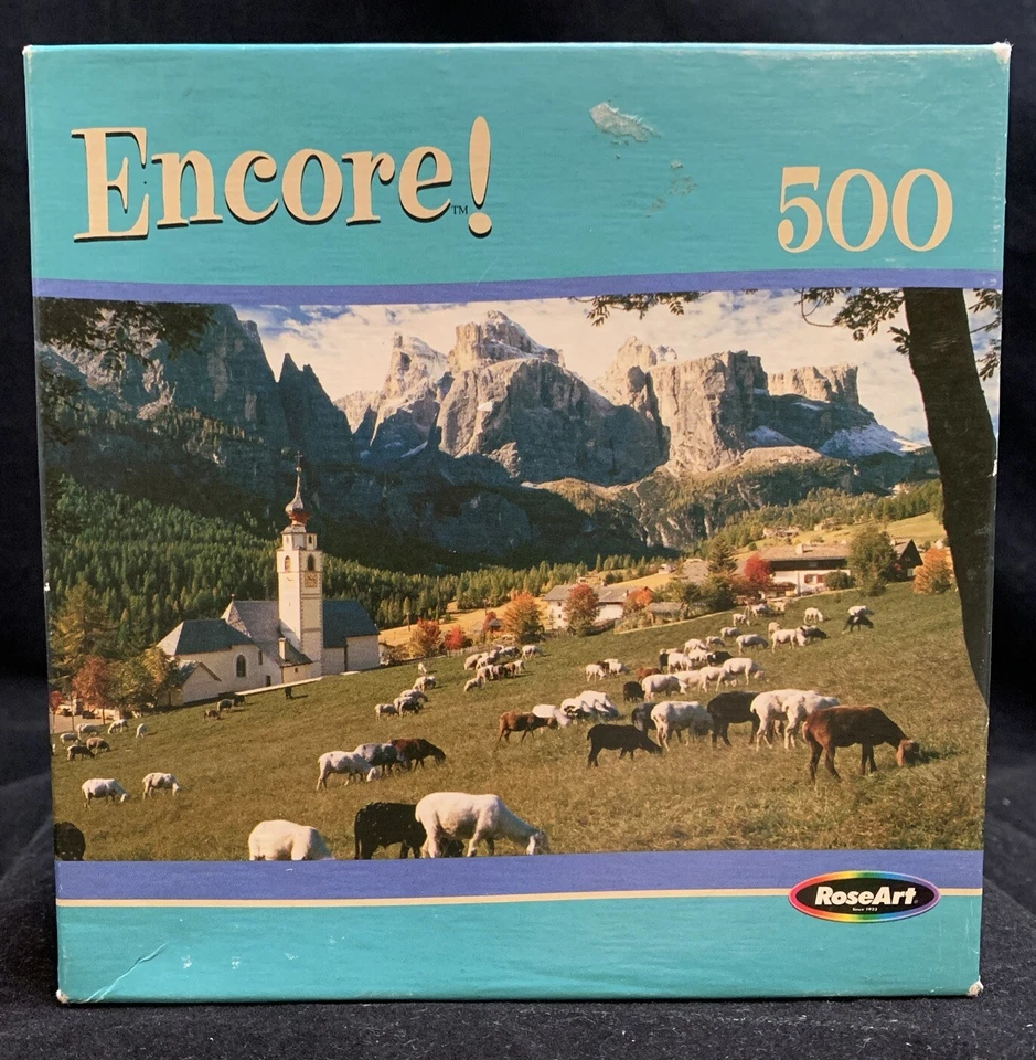 500 Pc Puzzle RoseArt Encore -Rainier National Park Mountains 1993