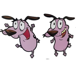 2 Sticker -Courage The Cowardly Dog Sticker DECAL 5.5" x 5" Full Color Sticker - Picture 1 of 5
