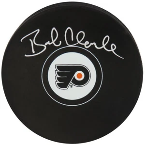 Bobby Clarke Signed Philadelphia Flyers Logo Hockey Puck - (SCHWARTZ COA) - Picture 1 of 1