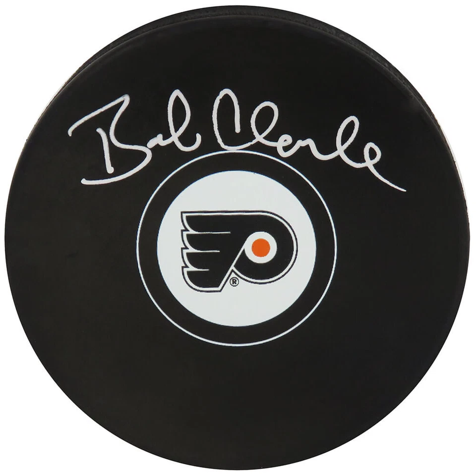 Disco de hockey con logotipo de Philadelphia Flyers firmado por Bobby Clarke - (certificado de autenticidad Schwartz) Foto 1 de 1