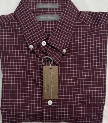 New Daniel Cremieux Men Long Sleeve Shirt Burgundy Plaids Size M $23.00 - Image 1 of 3