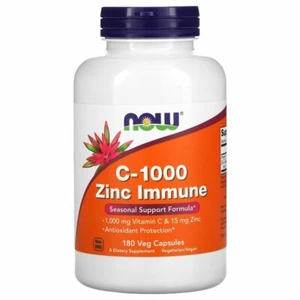 Now Foods, C-1000 Zinc Immune , 180 Veg Capsules - Picture 1 of 1