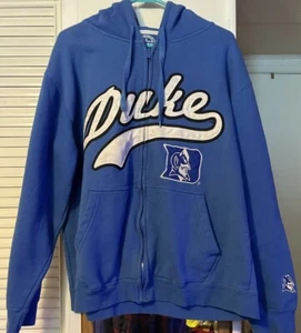 E Five Duke University L Hooded Zip Up Jacket Sweatshirt Duke Logo Embroidered - Bild 1 von 7