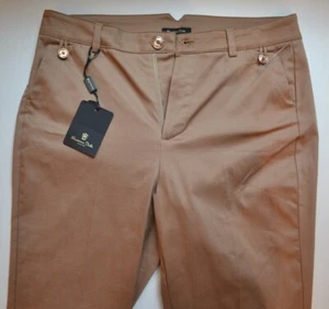 NWT Massimo Dutti Cotton Blend Satin Pants Size 4(US) - Picture 1 of 6