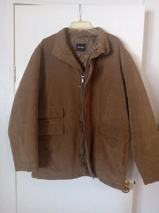 Pierre Cardin Mens Large Jacket Faux Suede Nylon Blend Full Zip Lined See Detail - Picture 1 of 15
