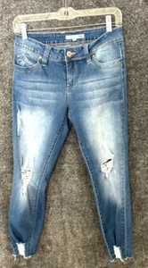 Pantalones de mezclilla para mujer YMI WannaBettaButt talla 9 desgastados rasgados calce ajustado - Imagen 1 de 8