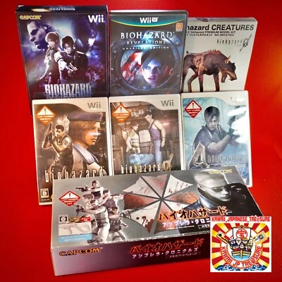 Lot 6 Resident Evil Wii Biohazard w/Zapper 1 0 4 Umbrella Darkside Revelations - Image 1 of 4