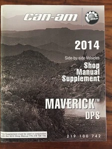 NOS 2014 CAN-AM Maverick DPS Series Shop Manual Supplement #219100742 - Picture 1 of 5