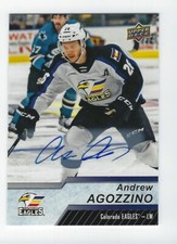 2018-19 Upper Deck AHL #32 Andrew Agozzino autograph