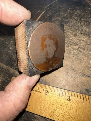 Printing Block Type Cut Distinguished Looking Older Woman Middle-Aged Woman - Image 1 of 4