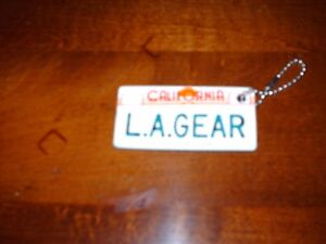 L.A.  GEAR "California The Golden State" License Plate Keychain New Old Stock