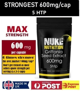5 HTP 600mg Serotonin Stress Relief Anxiety Antidepressant Sleep Aid PREMIUM Grd - Picture 1 of 3
