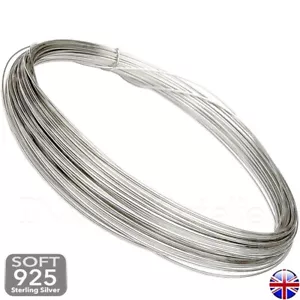 925 Sterling Silver SOFT ROUND WIRE 18 19 20 21 22 24, 26 Gauge Jewellery Making - Picture 1 of 2