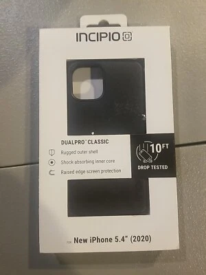 Funda de teléfono Incipio Dualpro clásica de doble capa para iPhone 12 Mini - Negra, nueva Foto 1 de 2