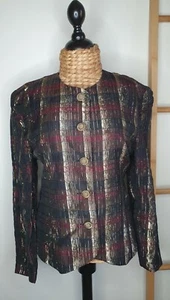 CARLA ZAMPATTI Vintage Metallic Thread Jacket Unique Designer 8 Australia - Picture 1 of 12
