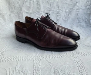 Bally Scribe Switzerland Mens Burgundy Leather Dress Shoes. Size UK 9E/US 10D. - Picture 1 of 19