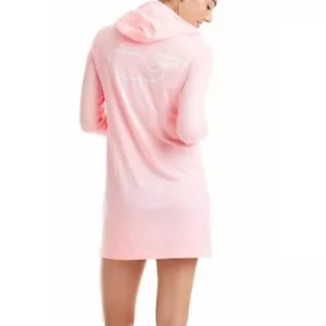 Vineyard Vines Girl's Graphic Tee Whale Hoodie Beach Cover Up LS Flamingo Sz L - Picture 1 of 13