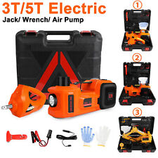 Electric 12V Car Jack 3T 5T Floor Jack Lift & Impact Wrench & Tire Inflator Pump