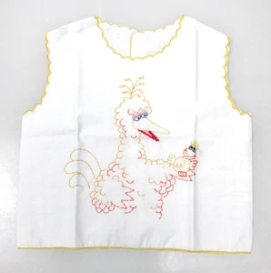 Vintage Sesamstraße handgenäht Baby Top Vogart Transfer großer Vogel Stickerei - Bild 1 von 5