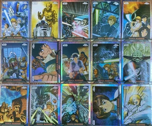 2023 Topps Chrome Star Wars Manga Madness Complete Set of 15 Insert Refractor - Picture 1 of 1