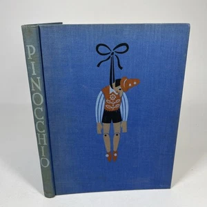 VTG PINOCCHIO Book Adventures of a Marionette Collodi 1937 Heritage Illustrated - Imagen 1 de 13