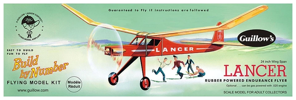 Guillow's Lancer Rubber Powered Endurance Flyer Model Kit - Image 1 of 1
