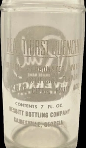 GAINESVILLE, GA REAL BEVERAGE CO. 'A REAL THIRST QUENCHER' ACL SODA BOTTLE 1960s - Picture 1 of 9