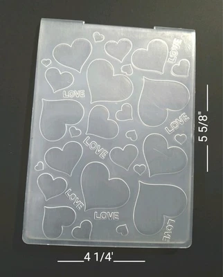 Carpeta en relieve Heart Love, álbum de recortes, fabricación de tarjetas, suministros de artesanía Foto 1 de 4