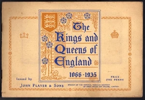 Player's Cigarette Cards - Tee Kings and Queens of England + complete set inside - Picture 1 of 3