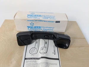 Walker Plantronics W6-K-M Hearing Aid-Compatible Telephone Handset Black w/Box - Picture 1 of 5